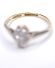 Schner antiker Art Deco Ring mit Brillanten aus 750 Gelbgold + Platin B4249