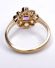 Sehr schner englischer vintage Ring 375/000 Gelbgold Amethyst + Opale B4247
