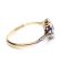 Wunderschner antiker Art Deco Ring mit Rubin + Diamanten 750 Gelbgold B4252