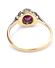 Wunderschner antiker Art Deco Ring mit Rubin + Diamanten 750 Gelbgold B4252