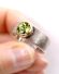 Schwerer Design Ring aus 925 Sterling Silber mit Peridot , vergoldet B4277