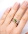 Schwerer Design Ring aus 925 Sterling Silber mit Peridot , vergoldet B4277