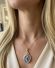 Sehr sch�ner vintage Anh�nger 585 Gelbgold 17ct Aquamarin + Brillanten B4265