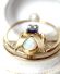 Antike grosse Art Deco Brosche Fliege 585 Gelbgold Saphir-Opal-Diamanten B4261