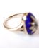 Antiker Ring aus 585 Gelbgold mit Diamanten und blauem Emaille um 1900 B4268