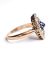Antiker Ring um 1900 aus 585/000 Gelbgold mit Saphir und Diamanten B4272