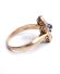Antiker Ring um 1900 aus 585/000 Gelbgold mit Saphir und Diamanten B4272