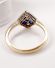 Antiker Art Deco Ring mit Brillanten + Saphiren in 750 Gelbgold + Platin B4320