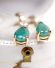 Sch�ne vintage Ohrstecker/Ohrh�nger aus 375/000 Gelbgold mit Smaragd B4333