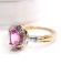 Sch�ner englischer vintage Ring mit rosa Topas in 375/000 Gelbgold B4332