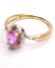 Sch�ner englischer vintage Ring mit rosa Topas in 375/000 Gelbgold B4332