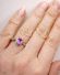Sch�ner englischer vintage Ring mit rosa Topas in 375/000 Gelbgold B4332