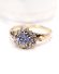 Sch�ner englischer vintage Ring mit Saphiren + Diamanten 375/000 Gelbgold B43376