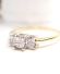 Edler vintage Ring mit 0.25ct princess Diamanten aus 750/000 Gelbgold B4342