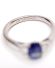 Sch�ner englischer Ring mit Saphir und 0.20ct Brillanten 750/000 Weisgold B4343