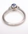 Sch�ner englischer Ring mit Saphir und 0.20ct Brillanten 750/000 Weisgold B4343