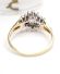 Sch�ner englischer Ring mit Saphir und 0.35ct Diamanten 750/000 Gelbgold B4340
