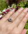 Sch�ner englischer Ring mit Saphir und 0.27ct Diamanten 750/000 Gelbgold B4340