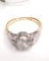 Antiker britischer Art Deco Ring 0.17ct Brillanten 750 Gelbgold + Platin B4347