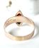 Antiker h�bscher Ring mit Granat und Flussperlen aus 333/000 Rotgold B4358