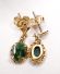 Wundersch�ne vintage Ohrstecker aus 585/000 Gelbgold mit gr�ner Jade B4354