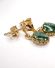 Wundersch�ne vintage Ohrstecker aus 585/000 Gelbgold mit gr�ner Jade B4354