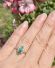 Sch�ner vintage Ring mit Brillanten und Turmalin 750/000 Gelbgold B4366