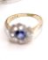 Wundersch�ner antiker Ring mit Diamanten und Saphir 750 Gelbgold + Platin B4363