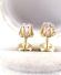 Edle antike Art Deco Ohrstecker mit Brillanten in 750/000 Gelbgold B4375