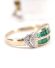 H�bscher englischer vintage Ring mit Smaragd in 375/000 Gelbgold B4379