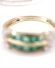 H�bscher englischer vintage Ring mit Smaragd in 375/000 Gelbgold B4379