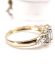 Sch�ner englischer Ring mit Aquamarin und Diamanten in 375/000 Gelbgold B4378