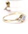 Antiker englischer Art Deco Ring Saphir + Diamanten 750 Gelbgold + Platin B4368