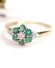 H�bscher englischer vintage Ring mit Smaragd + Diamanten 375/000 Gelbgold B4377