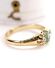 Antiker britischer Ring mit Smaragd und Diamanten in 750 Gelbgold um 1900 B4367