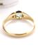 Antiker britischer Ring mit Smaragd und Diamanten in 750 Gelbgold um 1900 B4367