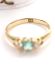 Antiker britischer Ring mit Smaragd und Diamanten in 750 Gelbgold um 1900 B4367