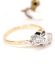 Wertvoller Art-Deco Ring aus 750/000 Gelbgold + Platin 0.70ct Brillanten B4369