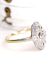 Wundersch�ner antiker Art Deco Ring mit Diamant aus 585 Gold + Platin B4383