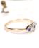 Antiker britischer Art Deco Ring 15ct Gelbgold + Weissgold mit Saphiren B4437
