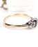 Antiker britischer Art Deco Ring 750 Gelbgold + Platin Saphir + Diamanten B4435