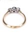 Antiker britischer Art Deco Ring 750 Gelbgold + Platin Saphir + Diamanten B4435