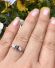Antiker britischer Art Deco Ring 750 Gelbgold + Platin Saphir + Diamanten B4435