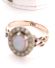 Antiker britischer Ring mit Edel Opal und Saatperlen aus 9ct Gelbgold B4444