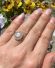 Antiker britischer Ring mit Edel Opal und Saatperlen aus 9ct Gelbgold B4444