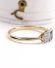 Antiker britischer Art Deco Ring 750 Gelbgold + Platin Saphir + Diamanten B4446
