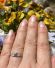 Antiker britischer Art Deco Ring 750 Gelbgold + Platin Saphir + Diamanten B4446