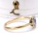 Antiker britischer Art Deco Ring 750 Gelbgold + Platin Saphir + Diamanten B4438