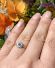 Antiker britischer Art Deco Ring 750 Gelbgold + Platin Saphir + Diamanten B4438