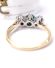 Antiker britischer Ring mit Smaragd und 0.30ct Brillanten 750 Gelbgold B4445